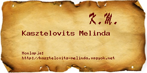 Kasztelovits Melinda névjegykártya